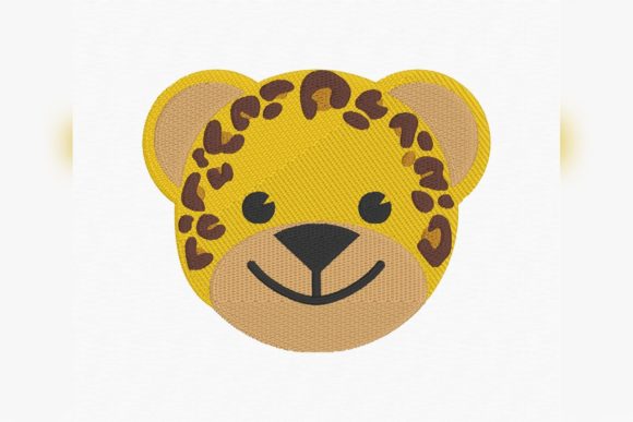 Cartoon Leopard Face Embroidery