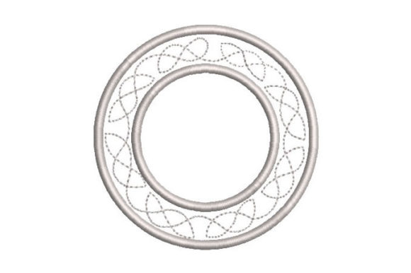 Circle Frame Embroidery Design