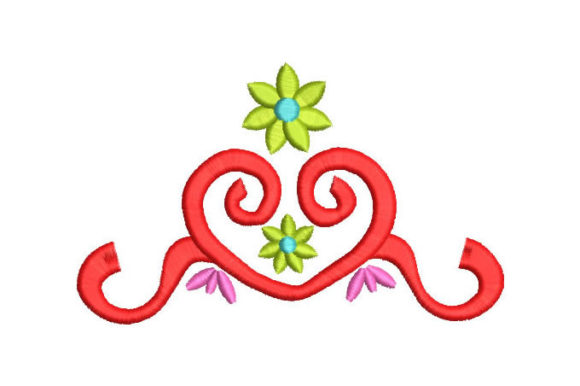 Floral Ornament Embroidery Design