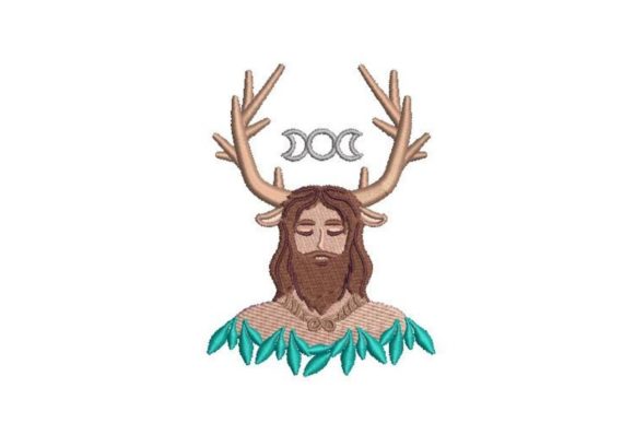 Horned God Embroidery Design