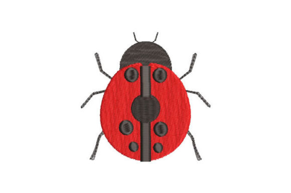 Red Ladybug Embroidery Design