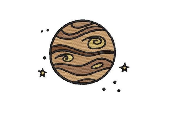 Venus: A Space-Themed Embroidery Design